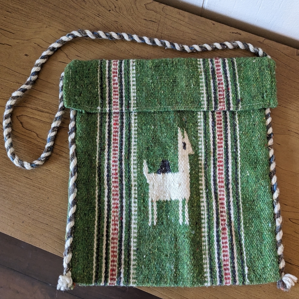 Alpaca wool purse.